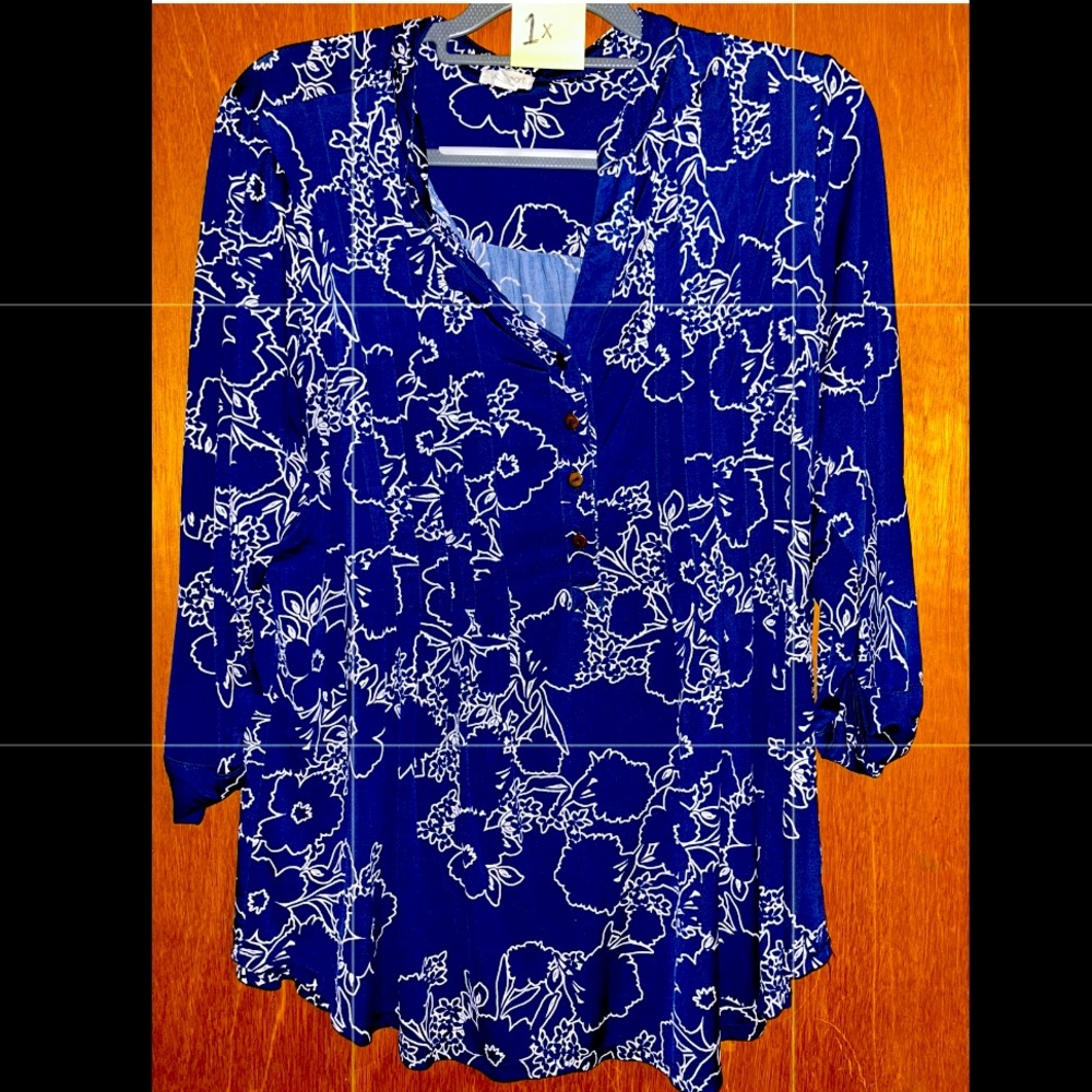 3/4 Sleeve Popover Blouse (Westport by DressBarn)